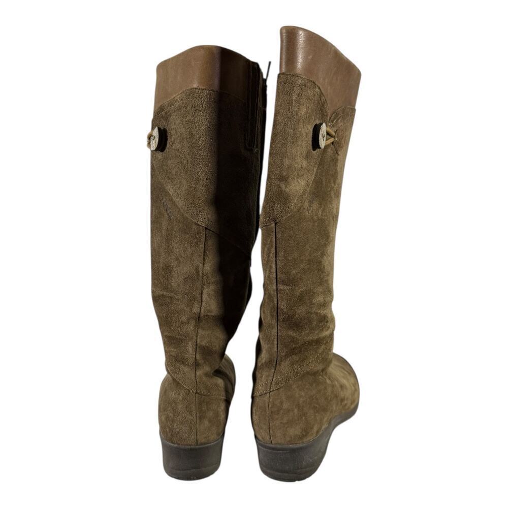 Teva SN 4326 Women’s 6 Suede Leather Tall Waterproof Winter Boots Brown Knit - Picture 5 of 8